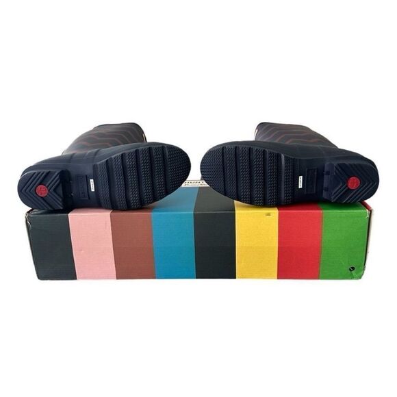 Hunter Rain Boots Rowing Blazers X Hunter Zig Zag Ultra Tall Knee High Chevron - Picture 6 of 13